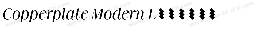 Copperplate Modern L字体转换